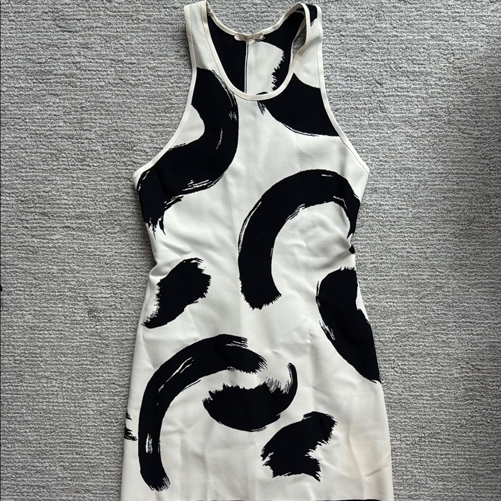 Celine Black and White Sleeveless Dress